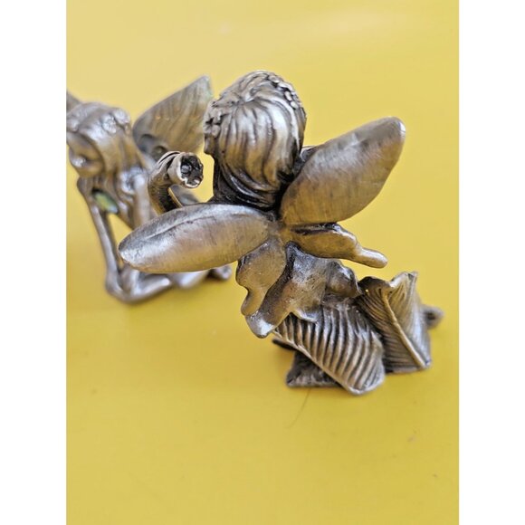 Vintage Pewter & Gemstone Fairies Figurines Lot of 5 - Picture 11 of 16